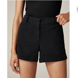 NWT J.Crew 4" Stretch Chino Short Women's Sz 6 Black Stretch High Rise H5806